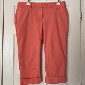 Lane Bryant Coral Cuffed Crop Pants Size 20